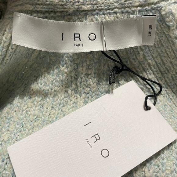 NWT - IRO Paris Dorrin Blue-Green Knit Sweater - Picture 4 of 7